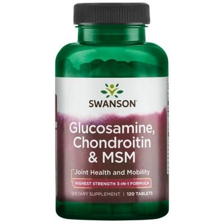 Glucosamine, Chondroitin & MSM, 750mg - 120 tabs