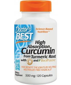 High Absorption Curcumin From Turmeric Root with C3 Complex & BioPerine, 500mg - 120 caps