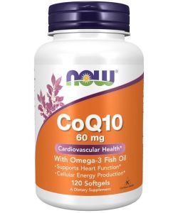 CoQ10 with Omega-3, 60mg - 120 softgels