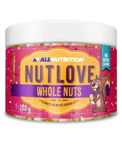 Nutlove Whole Nuts, Peanuts in White Chocolate - 300g