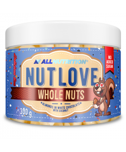 Nutlove Whole Nuts, Almonds in White Chocolate & Coconut - 300g