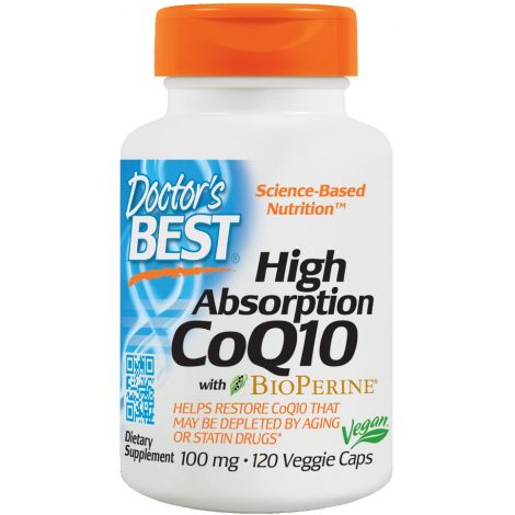 High Absorption CoQ10 with BioPerine, 100mg - 120 vcaps
