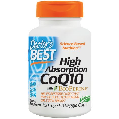 High Absorption CoQ10 with BioPerine, 100mg - 60 vcaps