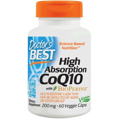 High Absorption CoQ10 with BioPerine, 200mg - 60 vcaps