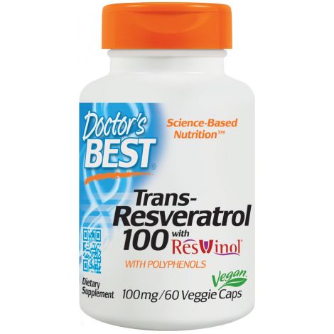 Trans-Resveratrol with ResVinol-25, 100mg - 60 vcaps