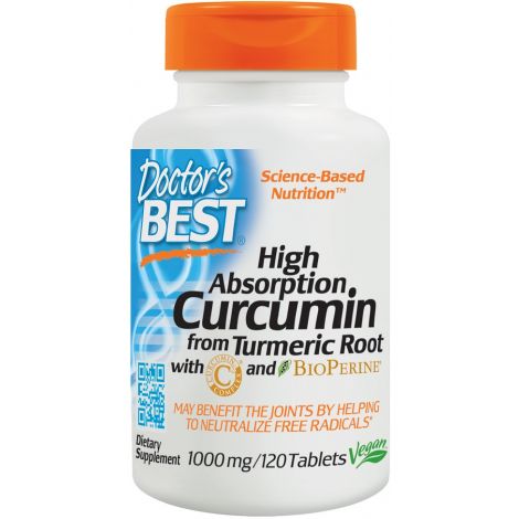 High Absorption Curcumin From Turmeric Root with C3 Complex & BioPerine, 1000mg - 120 tabs