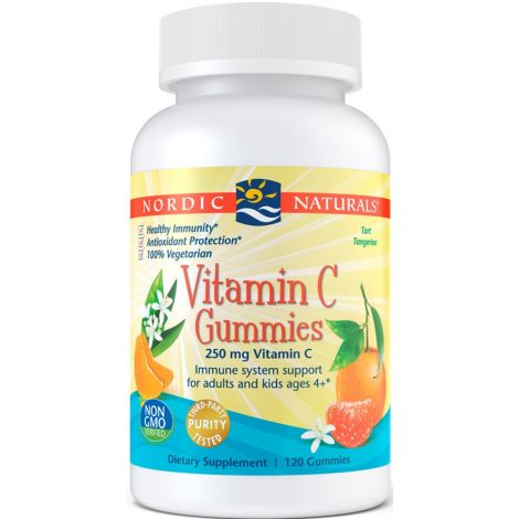 Vitamin C Gummies, 250mg Tangerine - 120 gummies