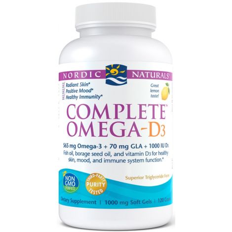 Complete Omega-D3, 565mg Lemon - 120 softgels