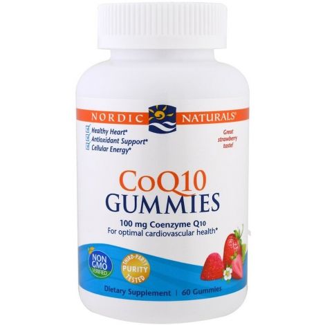 CoQ10 Gummies, 100mg Strawberry - 60 gummies