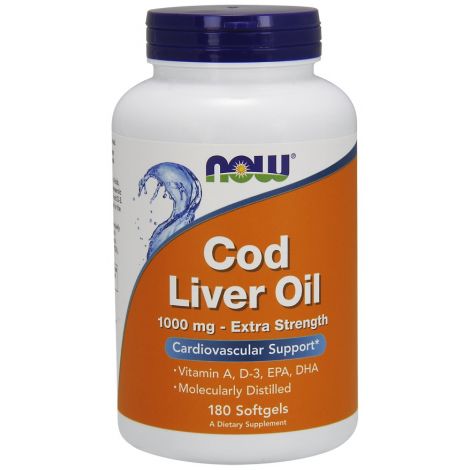 Cod Liver Oil, 1000mg Extra Strength - 180 softgels