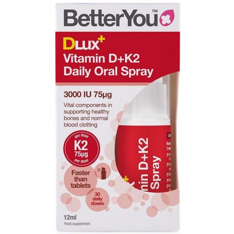 DLux+ Vitamin D+K2 Daily Oral Spray - 12 ml.