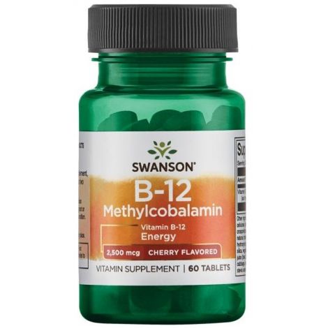Vitamin B-12 Methylcobalamin, 2500mcg Cherry - 60 tabs