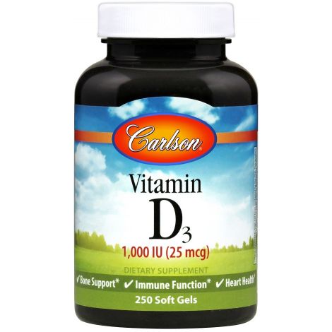 Vitamin D3, 1000 IU - 250 softgels