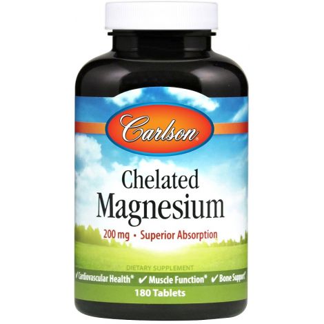 Chelated Magnesium, 200mg - 180 tabs