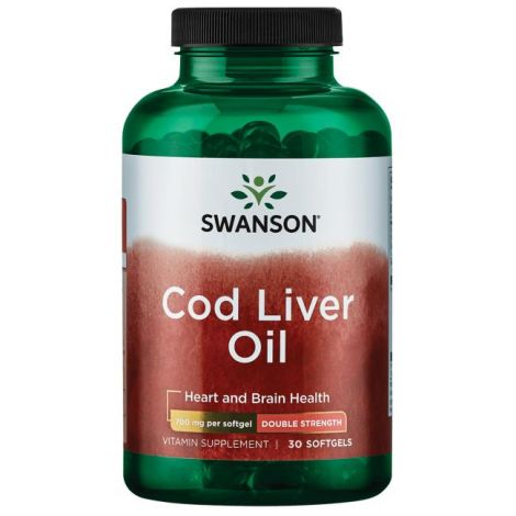 Cod Liver Oil, 700mg Double-Strength - 30 softgels