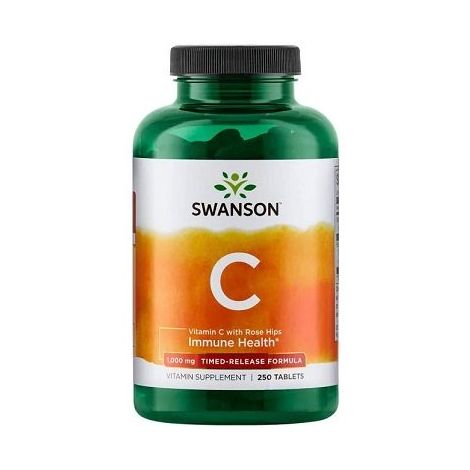 Vitamin C with Rose Hips Extract - Timed-Release, 1000mg - 250 tabs