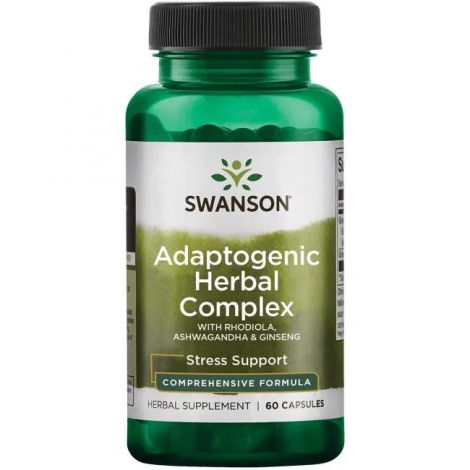 Adaptogenic Herbal Complex with Rhodiola, Ashwagandha & Ginseng - 60 caps