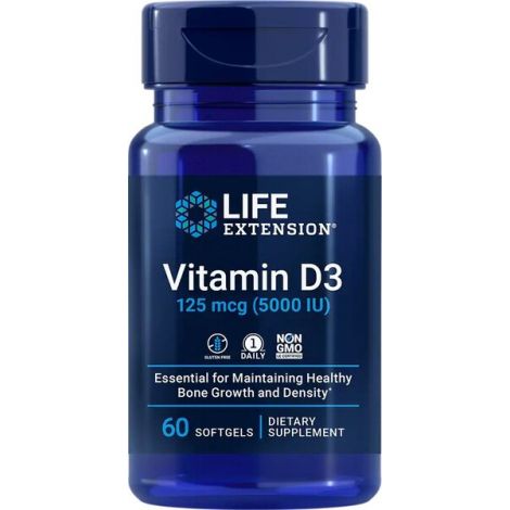 Vitamin D3, 5000IU - 60 softgels