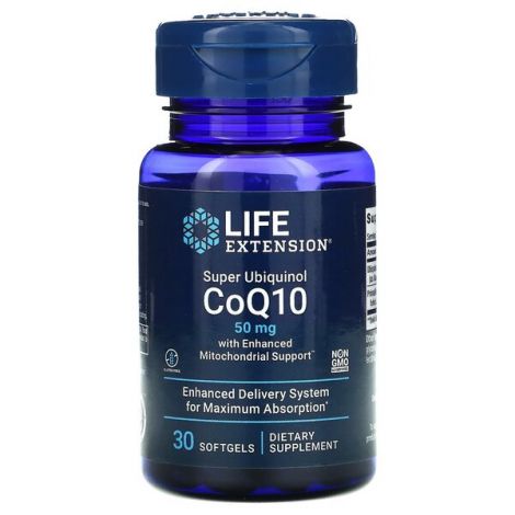 Super Ubiquinol CoQ10 with Enhanced Mitochondrial Support, 50mg - 30 softgels
