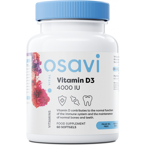 Vitamin D3, 4000IU - 60 softgels