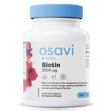 Biotin, 2500mcg - 60 vegan caps