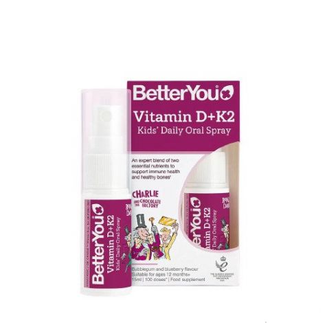 Vitamin D+K2 Kid's Daily Oral Spray, Bubblegum & Blueberry - 15 ml.