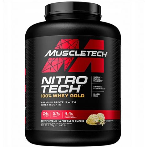 Nitro-Tech 100% Whey Gold, French Vanilla Cream - 2270g 