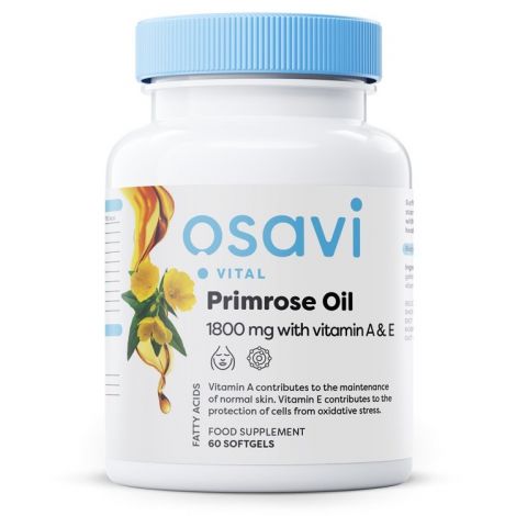 Primrose Oil with Vitamin A & E, 1800mg - 60 softgels
