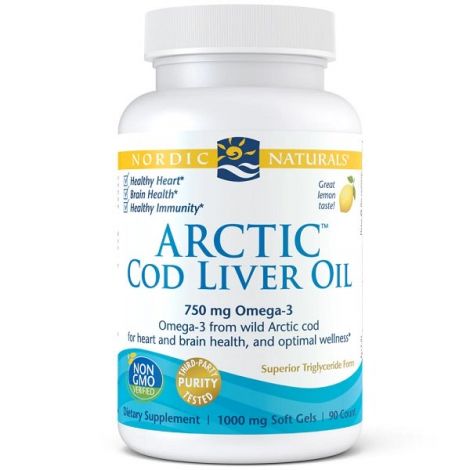 Arctic Cod Liver Oil, 750mg Lemon - 90 softgels