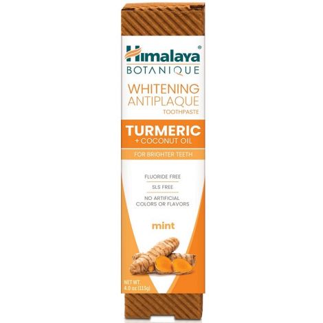 Whitening Antiplaque Toothpaste Turmeric + Coconut Oil, Mint - 113g