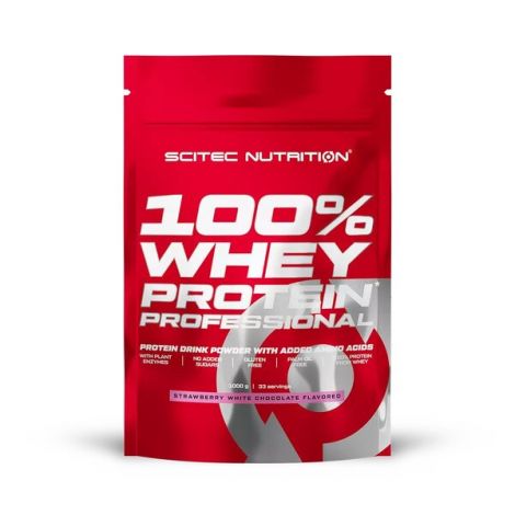 100% Whey Protein Professional, Strawberry White Chocolate  - 1000g