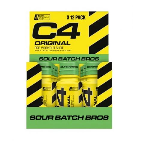 C4 Original Pre-Workout Shot, Sour Batch Bros - 12 x 60 ml.