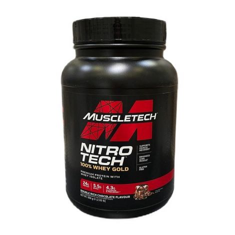 Nitro-Tech 100% Whey Gold, Double Rich Chocolate - 908g