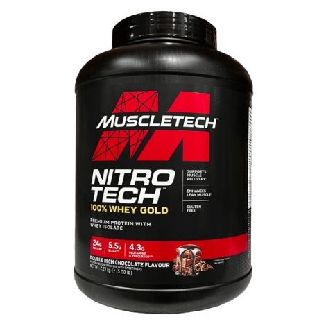 Nitro-Tech 100% Whey Gold, Double Rich Chocolate  - 2270g