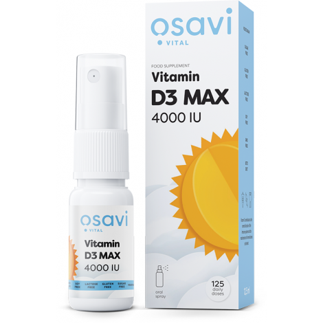 Vitamin D3 Oral Spray, MAX 4000IU - 12.5 ml.