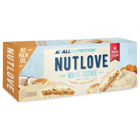 Nutlove White Cookie, Caramel Peanut Coconut - 8 cookies