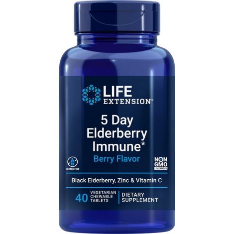 5 Day Elderberry Immune, Berry - 40 chewable tabs