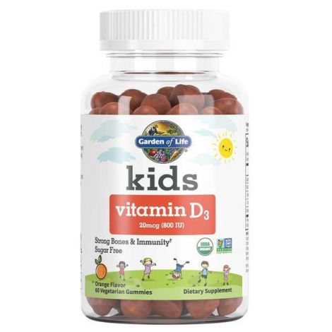 Kids Vitamin D3, Orange - 60 vegetarian gummies
