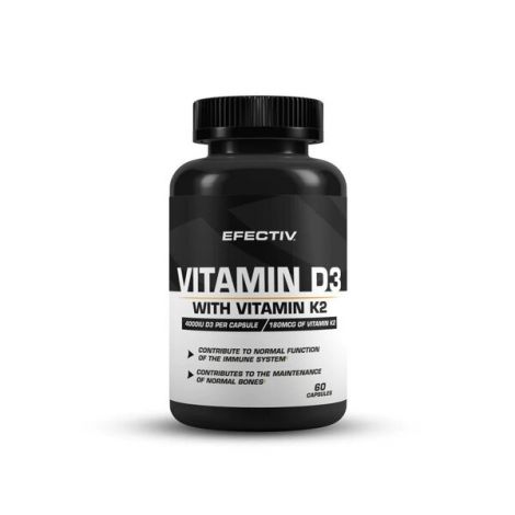 Vitamin D3 with Vitamin K2 - 60 caps