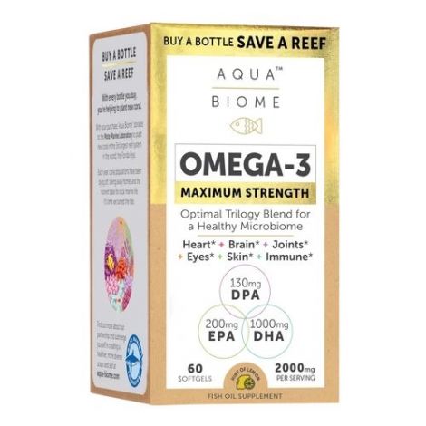 Aqua Biome Omega-3 Maximum Strength, 2000mg (Lemon) - 60 softgels