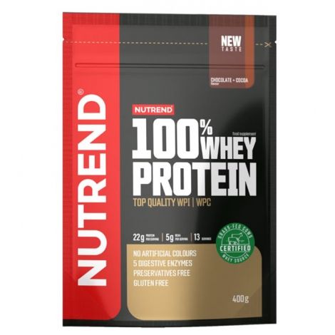 100% Whey Protein, Chocolate + Cocoa - 400g