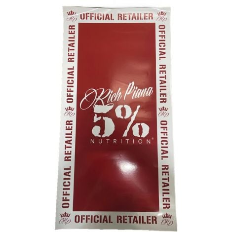 5% Nutrition Window Cling Rectangular, Red & White