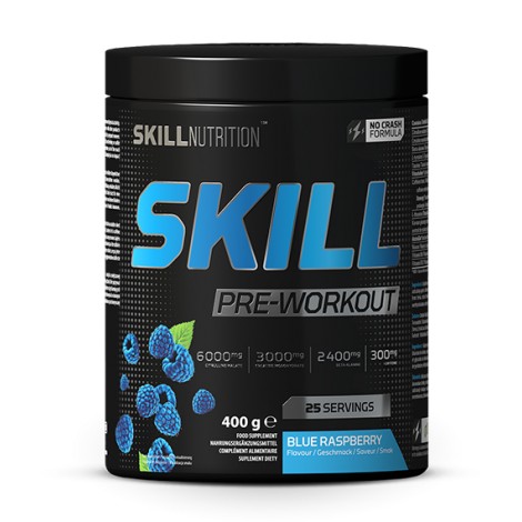 Skill Pre-Workout, Blue Raspberry - 400g