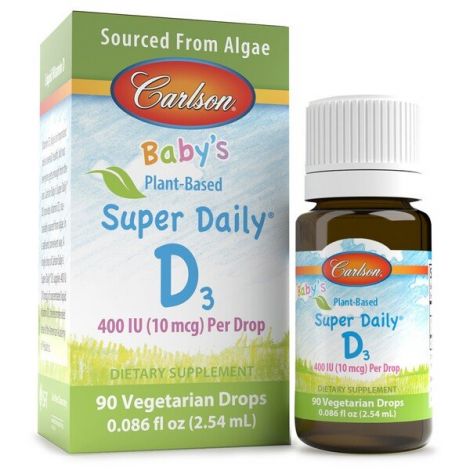 Baby's Plant-Based Super Daily D3, 400 IU - 2.54 ml.