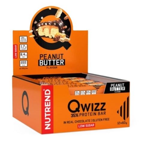 Qwizz 35% Protein Bar, Peanut Butter - 12 x 60g