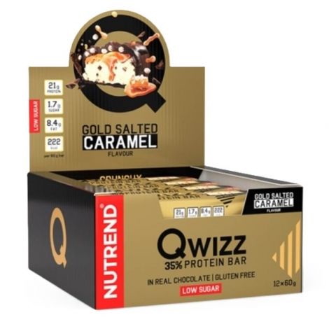 Qwizz 35% Protein Bar, Gold Salted Caramel - 12 x 60g