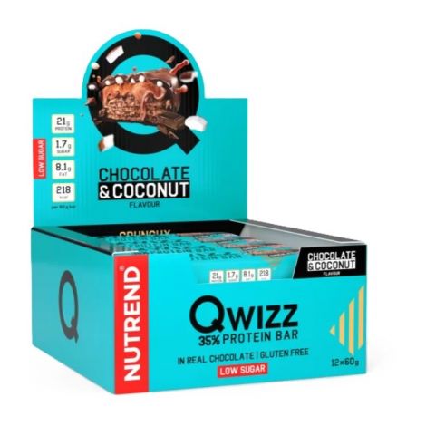 Qwizz 35% Protein Bar, Chocolate & Coconut - 12 x 60g