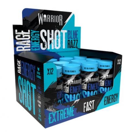 Rage Energy Shot, Blue Razz - 12 x 60 ml.