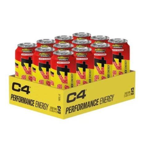 C4 Performance Energy, Millions Strawberry - 12 x 500 ml.