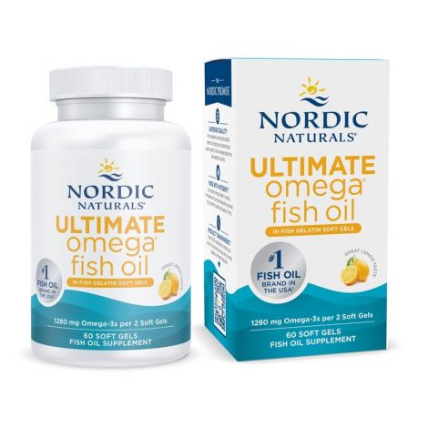 Ultimate Omega in Fish Gelatin, 1280mg Lemon - 60 softgels
